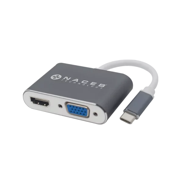 Adaptador Tipo C a HDMI+VGA