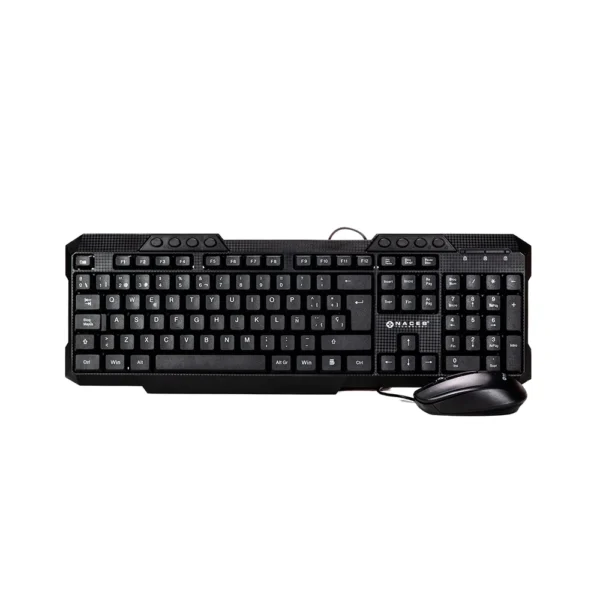 Kit de Teclado Multimedia y Mouse Negro NA-618N