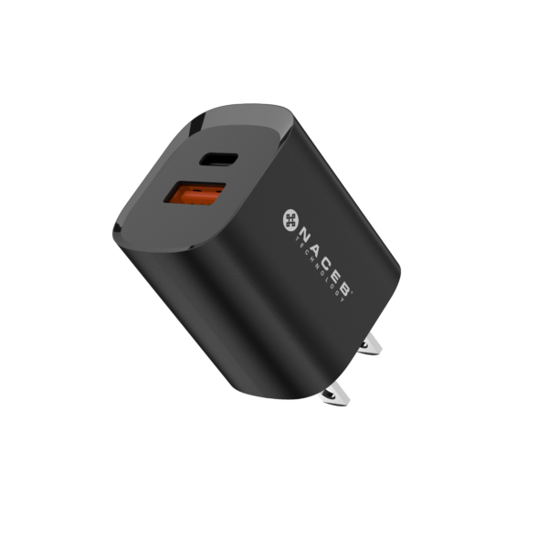 Cargador de Pared GaN USB-A + USB-C 35W | NA-0143